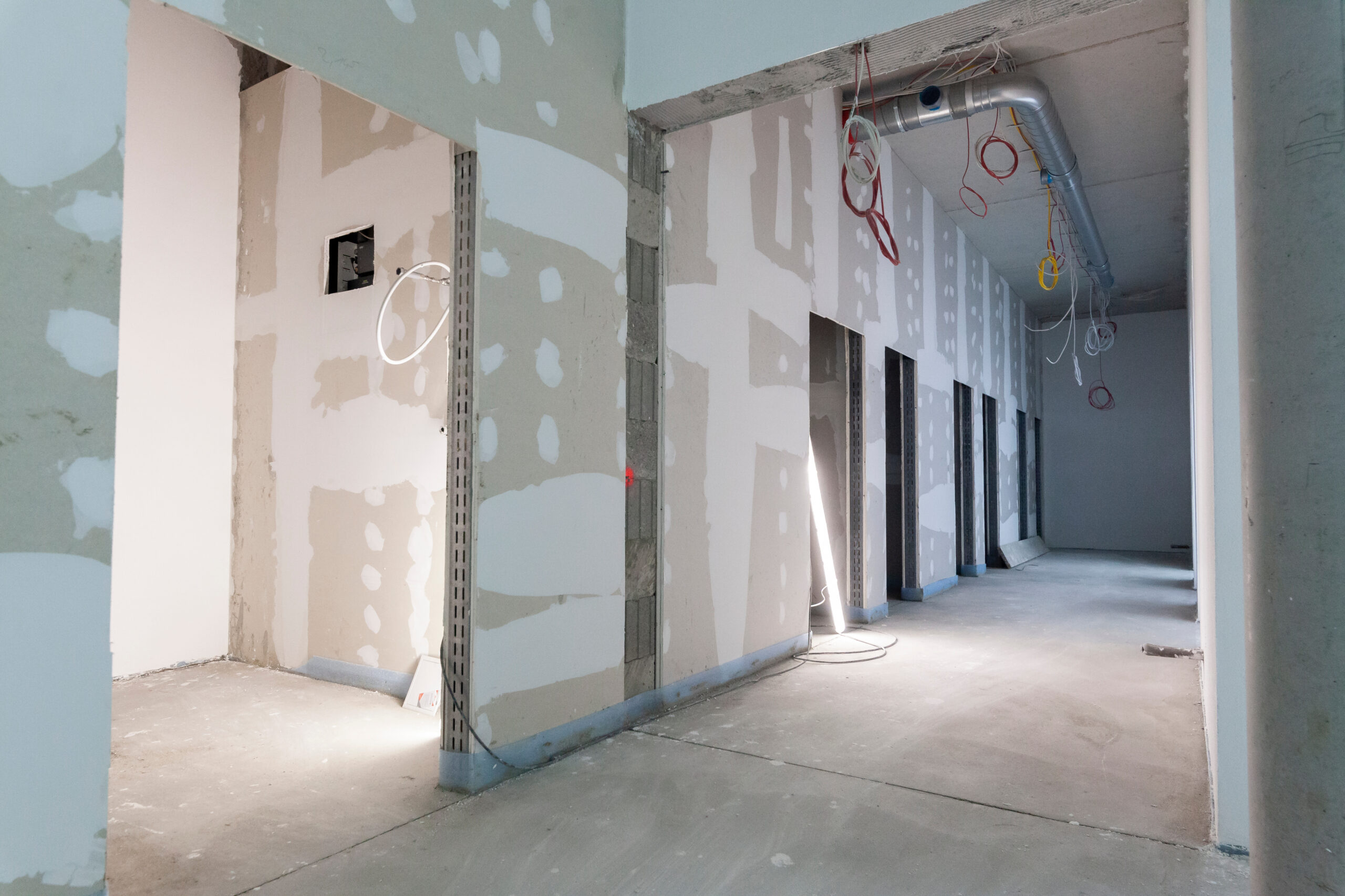 Trockenbau auf der Baustelle